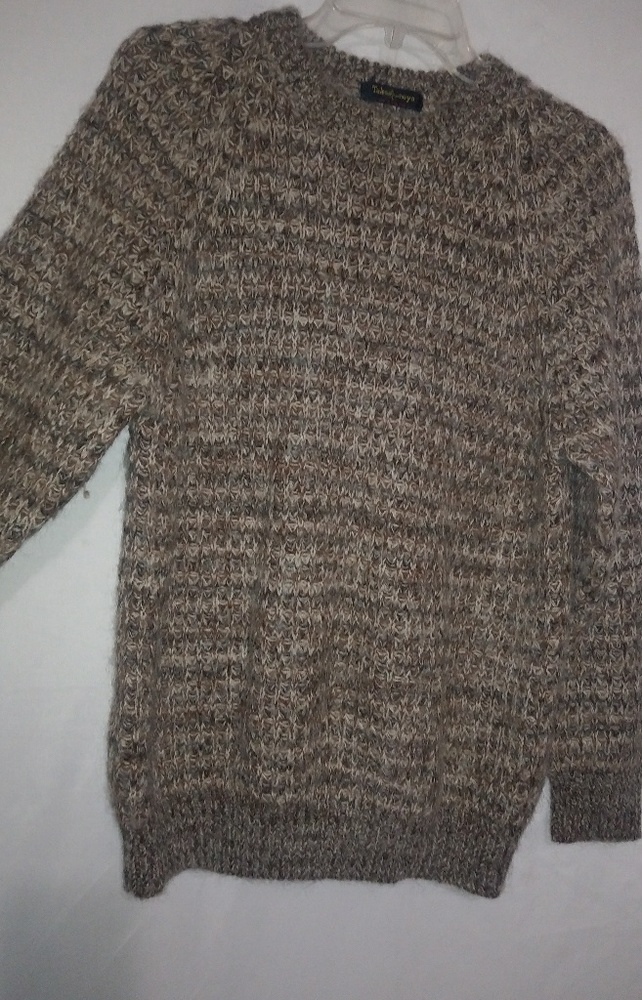 Takashimaya M Japanese Tan Wool Pullover Sweater